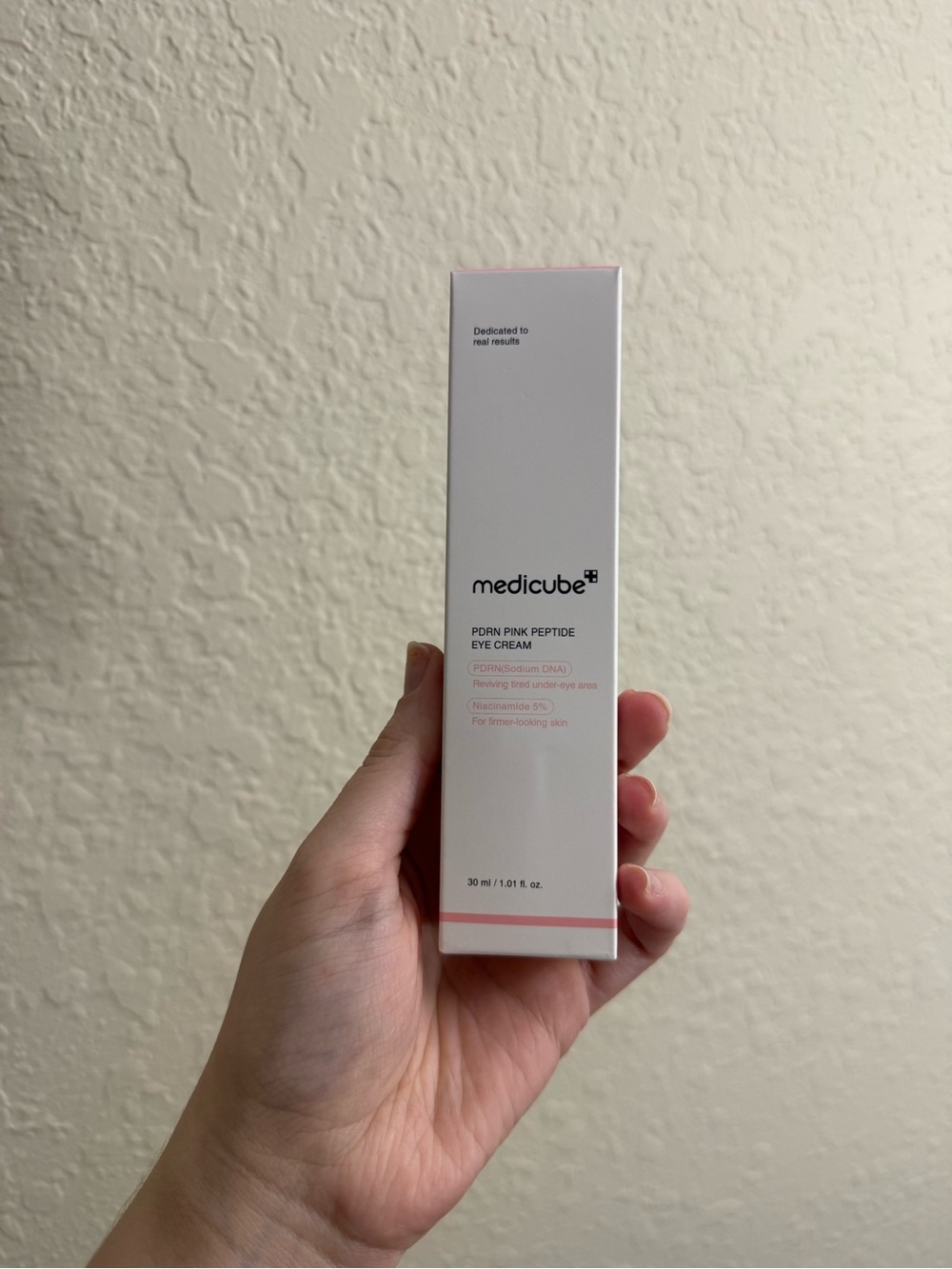 Medicube PDRN Pink Peptide Eye Cream — White & Pink